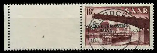 SAARLAND 1955 Nr 363L zentrisch gestempelt 79DDDE
