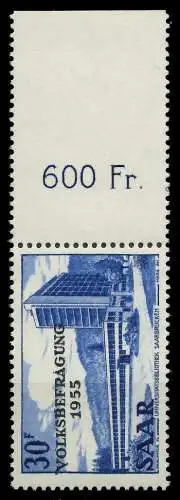 SAARLAND 1955 Nr 364 postfrisch ORA 79DDFA