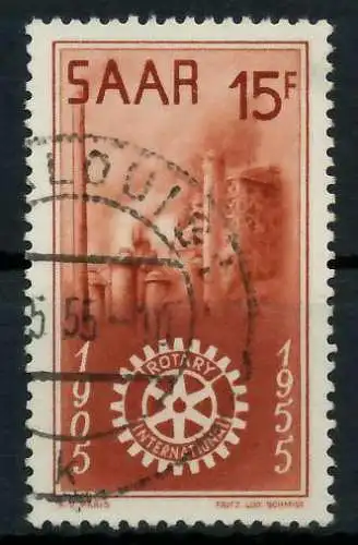 SAARLAND 1955 Nr 358 gestempelt 79DEC2