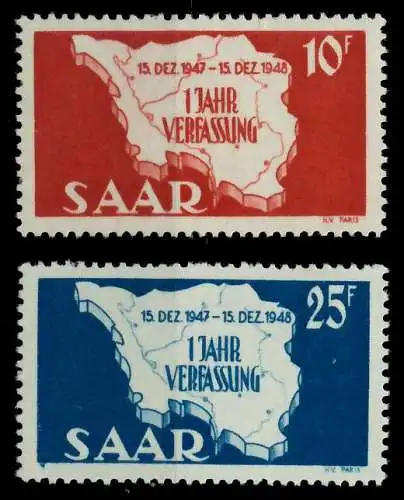 SAARLAND 1948 Nr 260-261 postfrisch 79E16A