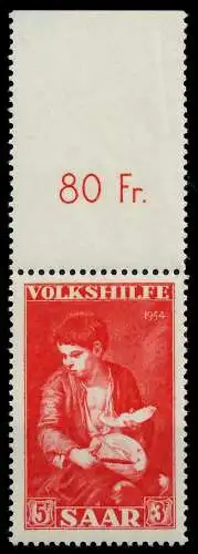 SAARLAND 1954 Nr 354 postfrisch ORA 79DF32