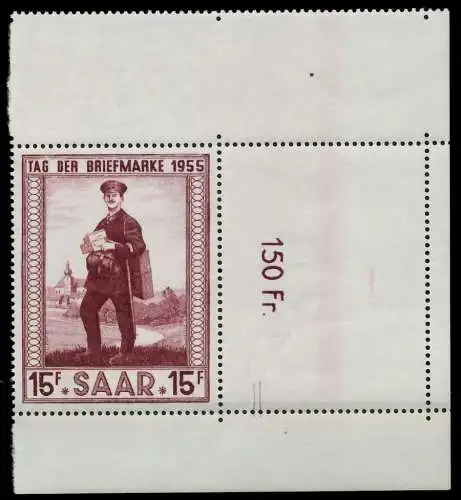 SAARLAND 1955 Nr 361 postfrisch ORA 79DF4A