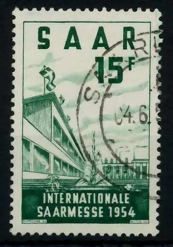 SAARLAND 1954 Nr 348 gestempelt 79E056