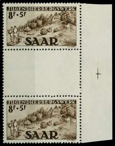 SAARLAND 1949 Nr 262ZS postfrisch ZW-STEG PAAR 79E086