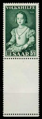 SAARLAND 1954 Nr 355L postfrisch URA 79DF8E