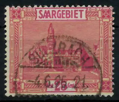 SAARGEBIET LANDS.BILD Nr 100III gestempelt 79E19A