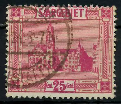 SAARGEBIET LANDS.BILD Nr 100X gestempelt 79E19E