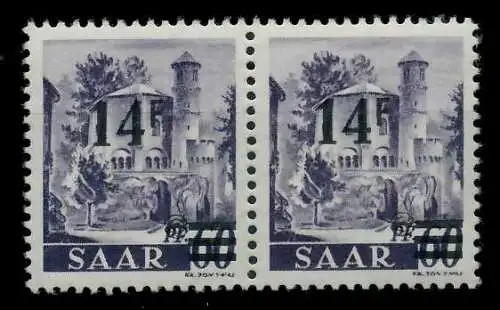 SAARLAND 1947 Nr 236ZII postfrisch WAAGR PAAR 7A1632
