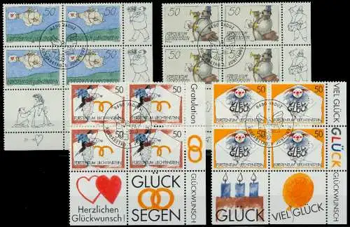 LIECHTENSTEIN 1992 Nr 1041-1044 ESST ECKE-URE 787E86