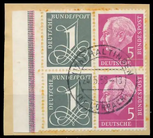 BRD ZUSAMMENDRUCK Nr W17X zentrisch gestempelt VIERERBLOCK B 792C32