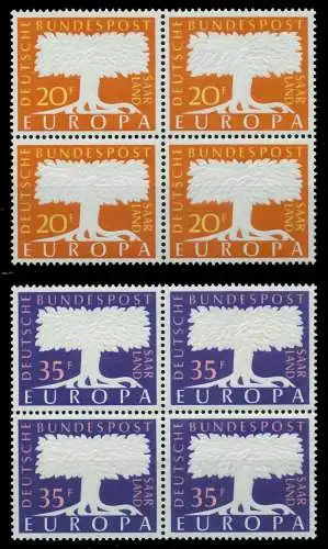 SAAR OPD 1957 Nr 402-403 postfrisch VIERERBLOCK 79C8CA