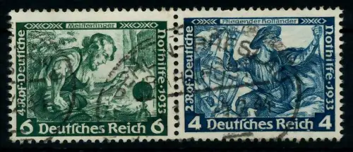 D-REICH ZUSAMMENDRUCK Nr W47 gestempelt WAAGR PAAR 7A1766