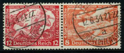 D-REICH ZUSAMMENDRUCK Nr W55 gestempelt WAAGR PAAR 7A177E