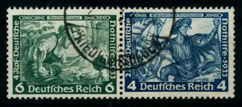 D-REICH ZUSAMMENDRUCK Nr W47 gestempelt WAAGR PAAR 7A1782