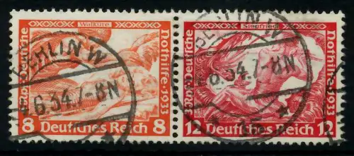 D-REICH ZUSAMMENDRUCK Nr W57 gestempelt WAAGR PAAR 7A17AA