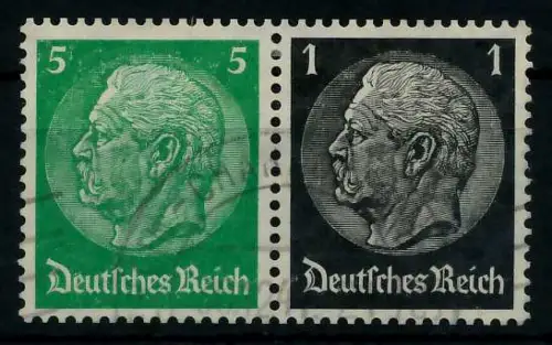 D-REICH ZUSAMMENDRUCK Nr W59 gestempelt WAAGR PAAR 7A17BA