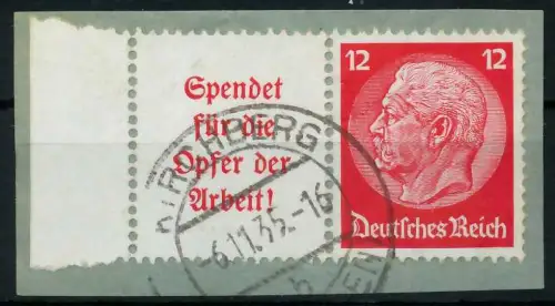 D-REICH ZUSAMMENDRUCK Nr W61 gestempelt WAAGR PAAR Briefst³ck 7A17C6