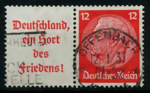 D-REICH ZUSAMMENDRUCK Nr W67 gestempelt WAAGR PAAR 7A1876