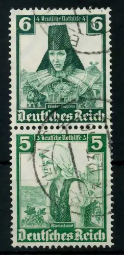 D-REICH ZUSAMMENDRUCK Nr S233 gestempelt SENKR PAAR 7A198A