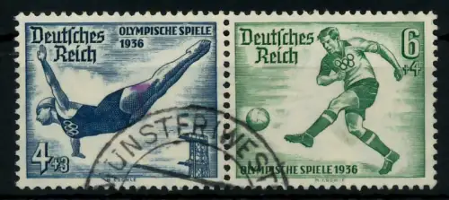 D-REICH ZUSAMMENDRUCK Nr W103 gestempelt WAAGR PAAR 7A1A82