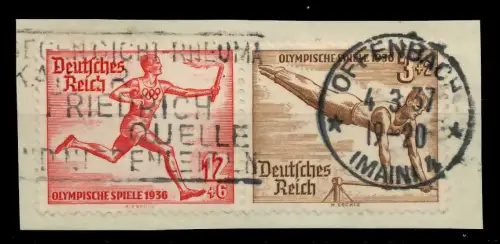D-REICH ZUSAMMENDRUCK Nr W109 gestempelt WAAGR PAAR BRFS 7A3B16