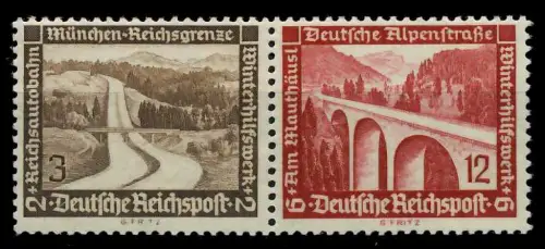 D-REICH ZUSAMMENDRUCK Nr W115 postfrisch WAAGR PAAR 7A3BB2