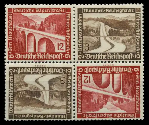 D-REICH ZUSAMMENDRUCK Nr SK30 HZ2 postfrisch VIERERBLOC 7A3BB6