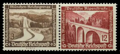 D-REICH ZUSAMMENDRUCK Nr W115 postfrisch WAAGR PAAR 7A3C12