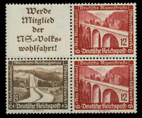 D-REICH ZUSAMMENDRUCK Nr W111 + W115 postfrisch VIERERB 7A3C46