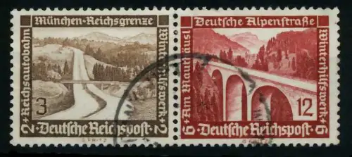 D-REICH ZUSAMMENDRUCK Nr W115 gestempelt WAAGR PAAR 7A3C86