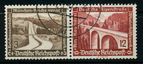 D-REICH ZUSAMMENDRUCK Nr W115 gestempelt WAAGR PAAR 7A3CCA