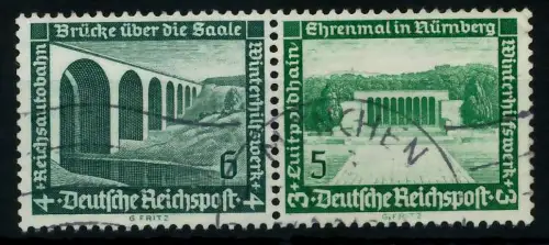 D-REICH ZUSAMMENDRUCK Nr W121 gestempelt WAAGR PAAR 7A3E26