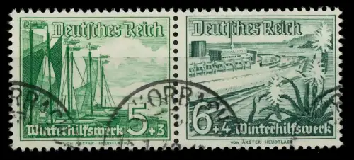D-REICH ZUSAMMENDRUCK Nr W125 gestempelt WAAGR PAAR 7A3E9E