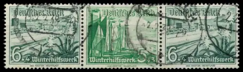 D-REICH ZUSAMMENDRUCK Nr W124 gestempelt 3ER STR 7A3EC6