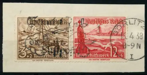 D-REICH ZUSAMMENDRUCK Nr W131 gestempelt WAAGR PAAR BRFS 7A3EFE
