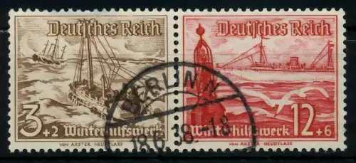 D-REICH ZUSAMMENDRUCK Nr W131 gestempelt WAAGR PAAR 7A3F26