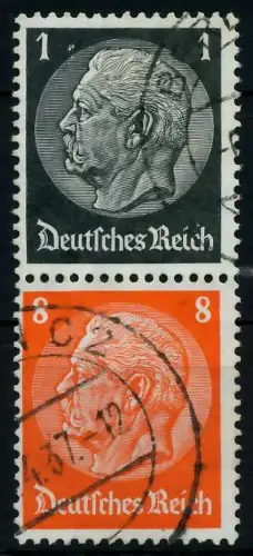 D-REICH ZUSAMMENDRUCK Nr S135 gestempelt SENKR PAAR 7A410A