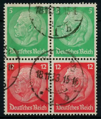D-REICH ZUSAMMENDRUCK Nr S106 gestempelt VIERERBLOCK 7A4156