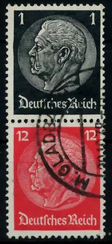 D-REICH ZUSAMMENDRUCK Nr S147 gestempelt SENKR PAAR 7A4246