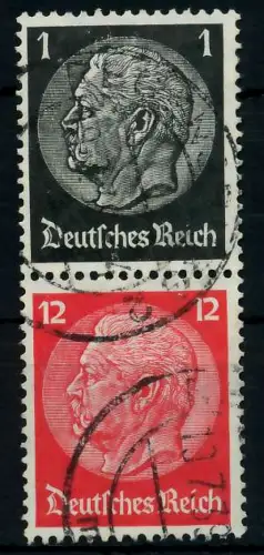 D-REICH ZUSAMMENDRUCK Nr S147 gestempelt SENKR PAAR 7A425A
