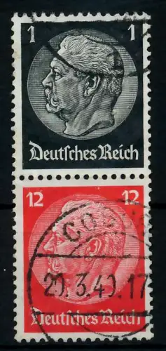 D-REICH ZUSAMMENDRUCK Nr S147 gestempelt SENKR PAAR 7A425E