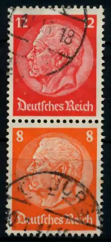 D-REICH ZUSAMMENDRUCK Nr S199 gestempelt SENKR PAAR 7A679E