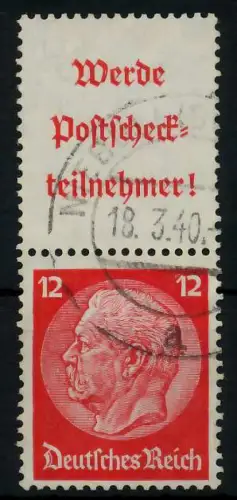 D-REICH ZUSAMMENDRUCK Nr S195 gestempelt SENKR PAAR 7A67CA