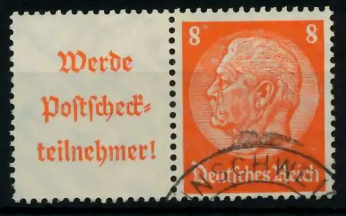 D-REICH ZUSAMMENDRUCK Nr W87 gestempelt WAAGR PAAR 7A68F6