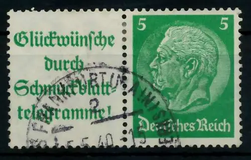 D-REICH ZUSAMMENDRUCK Nr W88.1 gestempelt WAAGR PAAR 7A691A