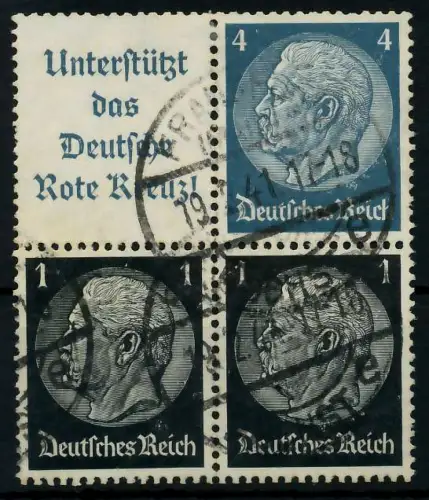 D-REICH ZUSAMMENDRUCK Nr S211 W89 gestempelt VIERERBLO 7A6976