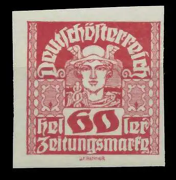 ÖSTERREICH 1920 21 ZEITUNGSMARKEN Nr 306x postfrisch 7A8932
