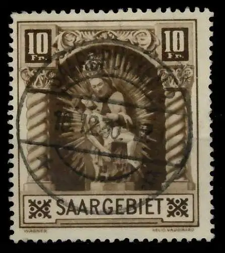SAARGEBIET 1925 Nr 103II zentrisch gestempelt ATTEST 7B0EAA
