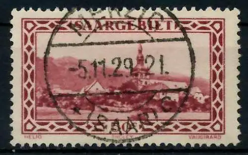 SAARGEBIET 1926 Nr 114 zentrisch gestempelt 7B223A