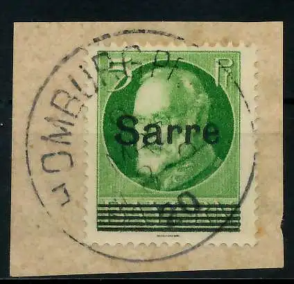 SAARGEBIET LUDWIG Nr 18 zentrisch gestempelt Briefst³ck 7B2396